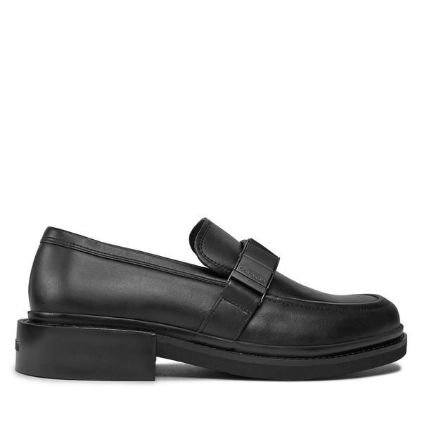 Calvin Klein Cipele Calvin Klein Moccasin W/ Iconic Plaque HM0HM01452 Triple Black 0GJ