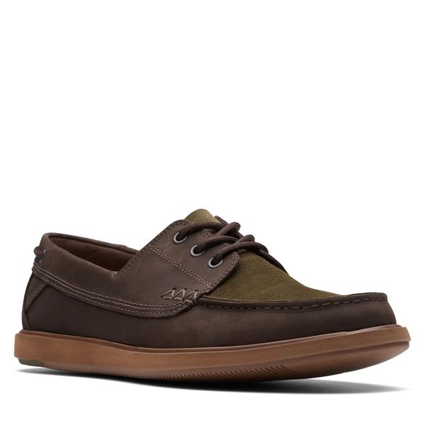 Clarks Cipele Clarks Bratton Boat 26172442 Dark Brown Nub