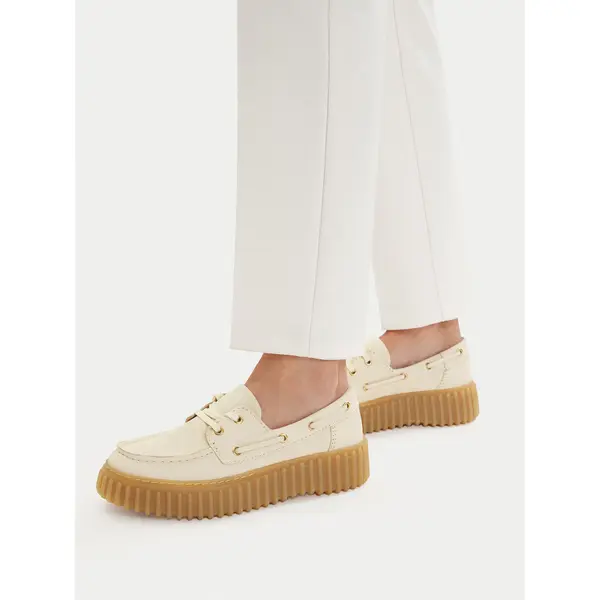 Clarks Cipele Clarks Torhill Boat 26186302 Écru
