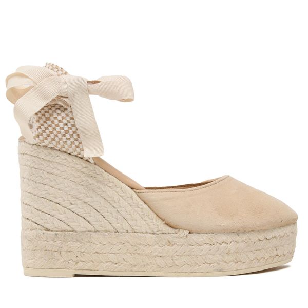 Manebi Cipele Manebi Soft Suede Wedge Espadrilles M 1.1 WV Champagne Beige