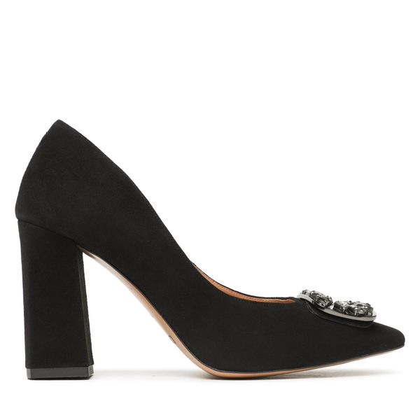 R.Polański Cipele R.Polański 1673 Czarny Zamsz