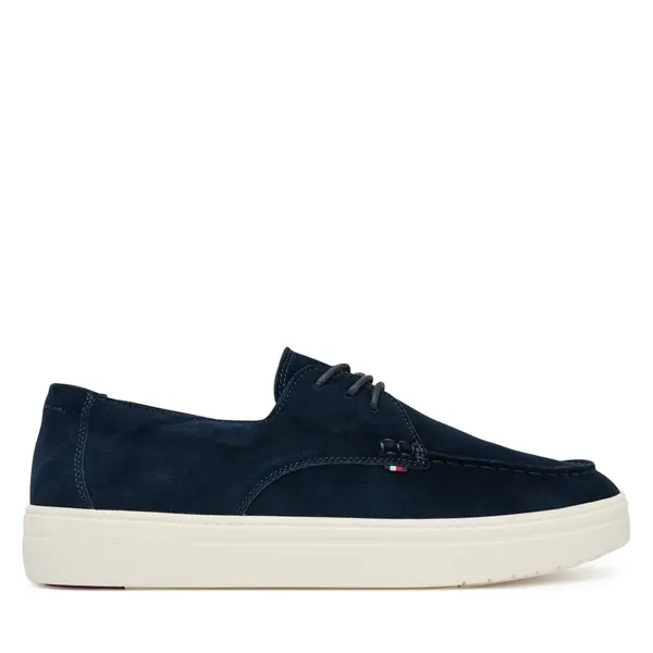 Tommy Hilfiger Cipele Tommy Hilfiger Casual Suede Stitch Toe Hybrid FM0FM05707 Tamnoplava