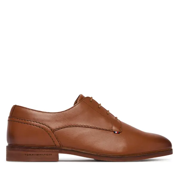Tommy Hilfiger Cipele Tommy Hilfiger Hilfiger Leather Dress Shoe FM0FM05777 Smeđa