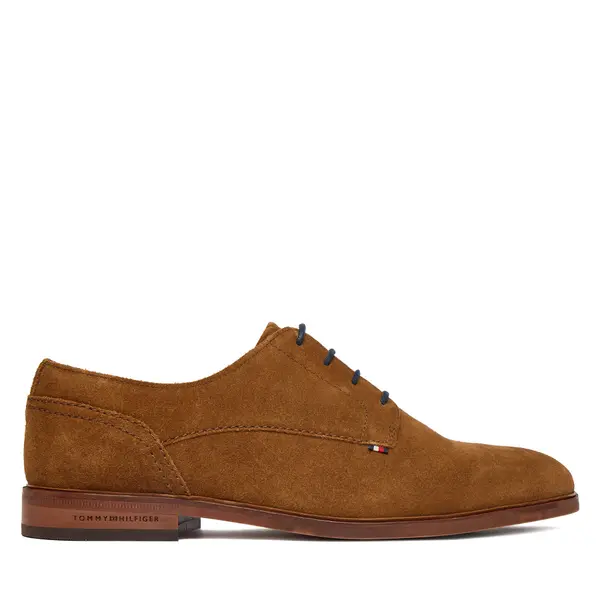 Tommy Hilfiger Cipele Tommy Hilfiger Hilfiger Suede Dress Shoe FM0FM05776 Smeđa