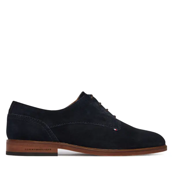 Tommy Hilfiger Cipele Tommy Hilfiger Hilfiger Suede Dress Shoe FM0FM05776 Tamnoplava