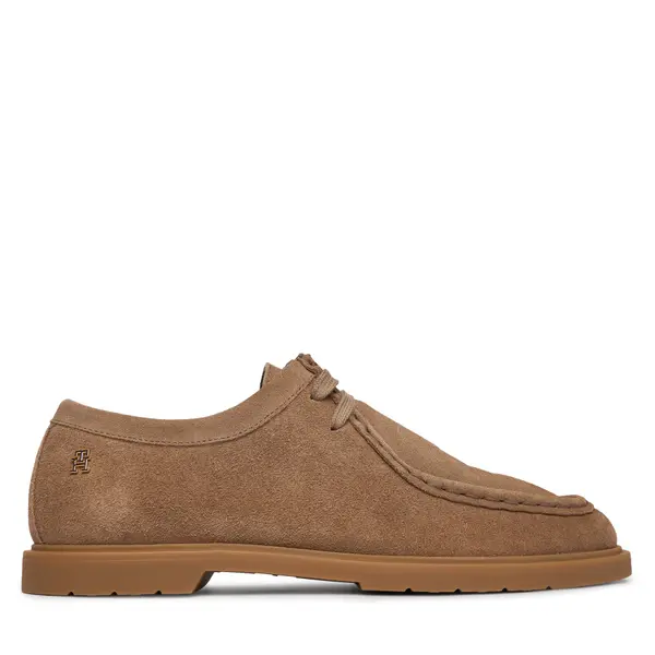 Tommy Hilfiger Cipele Tommy Hilfiger Lightweight Suede Apron Toe FW0FW09262 Bež