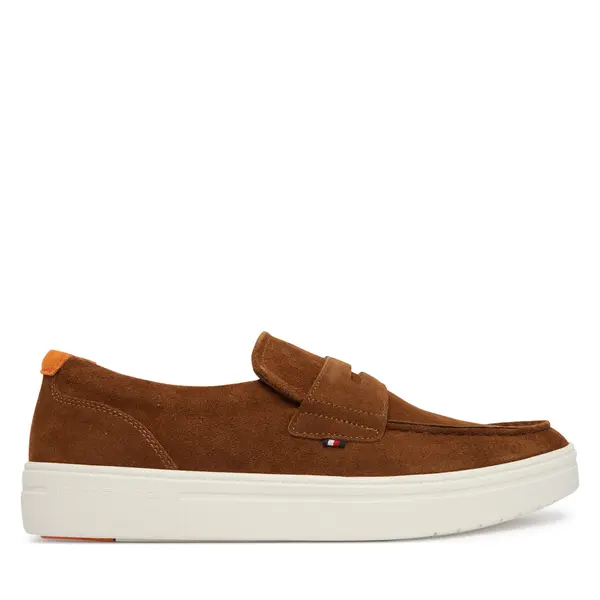 Tommy Hilfiger Cipele Tommy Hilfiger Modern Light Hybrid Suede Loafer FM0FM05786 Smeđa
