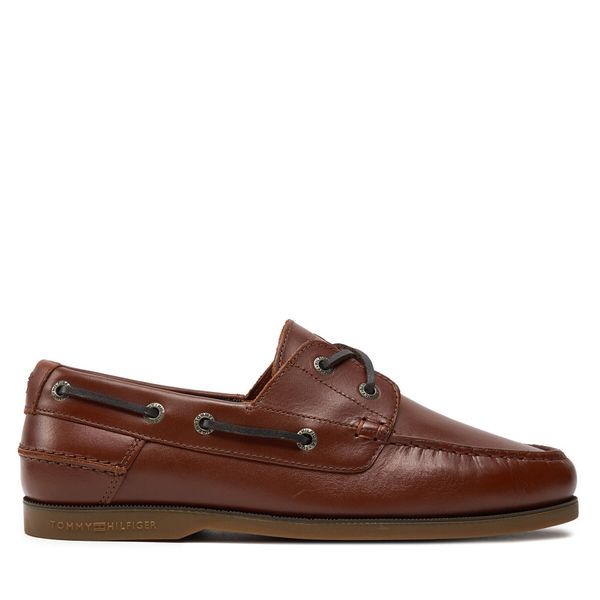 Tommy Hilfiger Cipele Tommy Hilfiger Th Boat Shoe Core Leather FM0FM04506 Smeđa