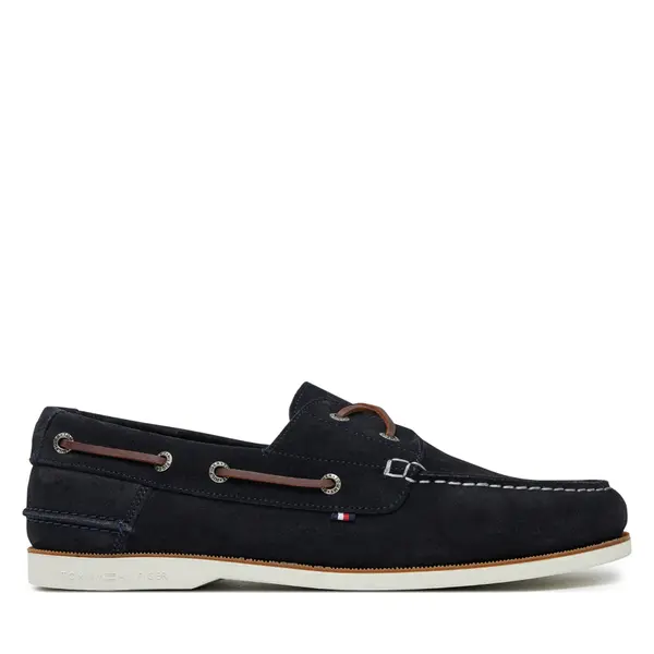 Tommy Hilfiger Cipele Tommy Hilfiger Th Boat Shoe Core Suede FM0FM05387 Tamnoplava