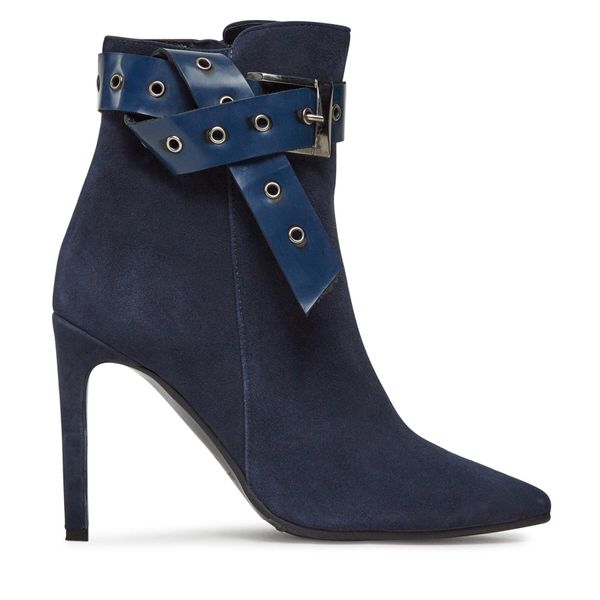 Baldowski Čizme Baldowski D04416-1451-002 Zamsz Granat/Florentic Czarno/Nieb