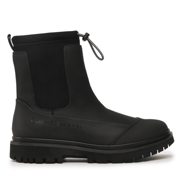 Calvin Klein Jeans Čizme Calvin Klein Jeans Chunky Combat Chelsea Boot Rub YW0YW01065 Triple Black BEH