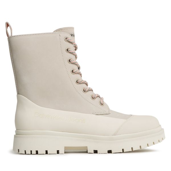 Calvin Klein Jeans Čizme Calvin Klein Jeans Chunky Combat Laceup Boot Rub YW0YW01066 Eggshell/Creamy White ACF