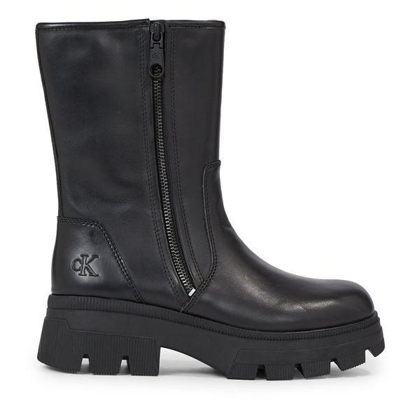 Calvin Klein Jeans Čizme Calvin Klein Jeans Chunky Combat Zip Boot Wn YW0YW01109 Triple Black 0GT