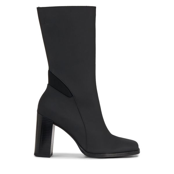 Calvin Klein Jeans Čizme Calvin Klein Jeans Heel Zip Boot Lth Wn YW0YW01113 Triple Black 0GT