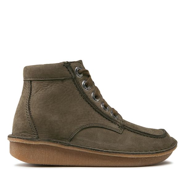 Clarks Čizme Clarks Funny Cedar 261738864 Dark Olive Nub