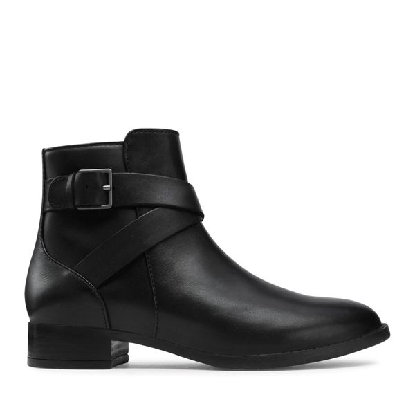 Clarks Čizme Clarks Hamble Buckle 261510084 Black Leather