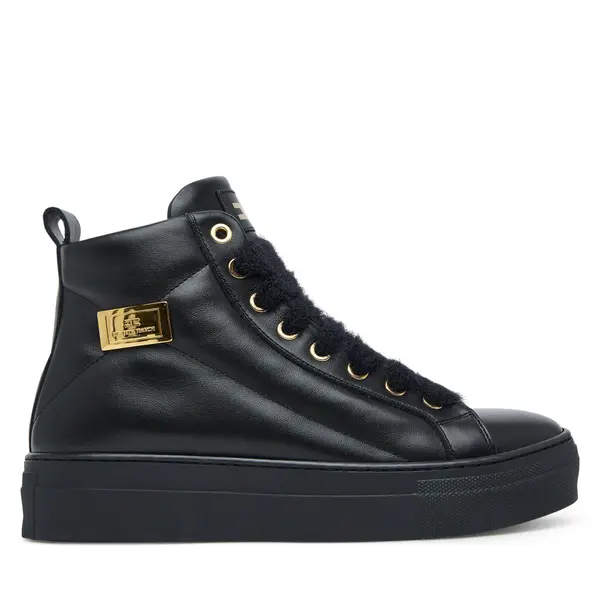 Elisabetta Franchi Čizme Elisabetta Franchi High Top Lace Up F4-A9E-0362-1251930 D Crna
