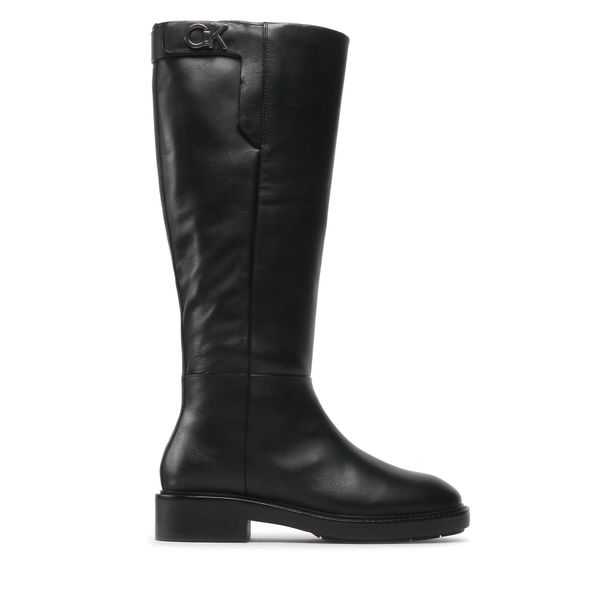 Calvin Klein Čizme ispod koljena Calvin Klein Rubber Sole Knee Boot W Hw HW0HW01255 Ck Black BAX