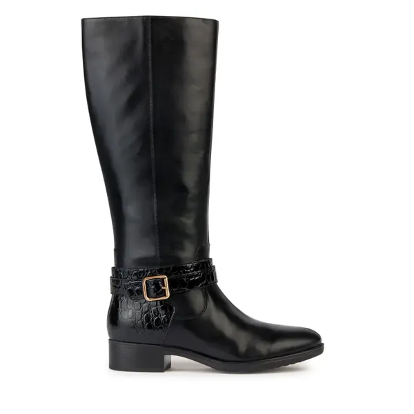 Geox Čizme ispod koljena Geox D Felicity D36G1A 04340 C9999 Crna