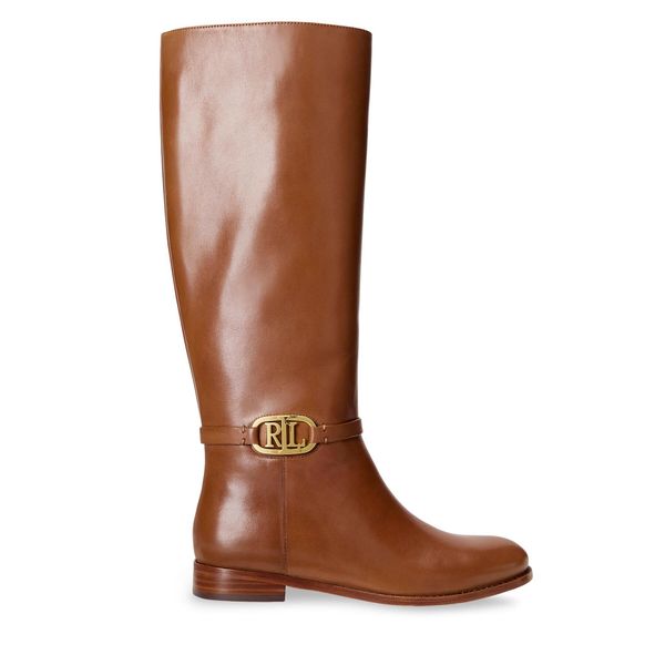 Lauren Ralph Lauren Čizme ispod koljena Lauren Ralph Lauren 802908350001 Deep Saddle Tan