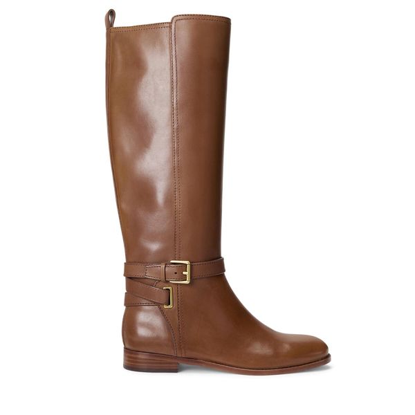 Lauren Ralph Lauren Čizme ispod koljena Lauren Ralph Lauren 802912396002 Deep Saddle Tan