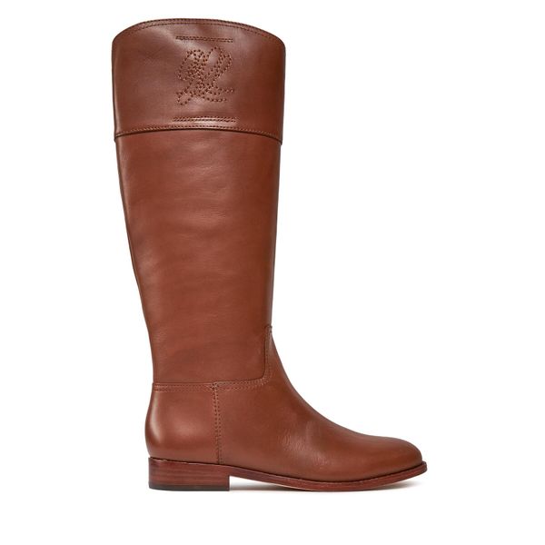 Lauren Ralph Lauren Čizme ispod koljena Lauren Ralph Lauren 802915418001 Deep Saddle Tan