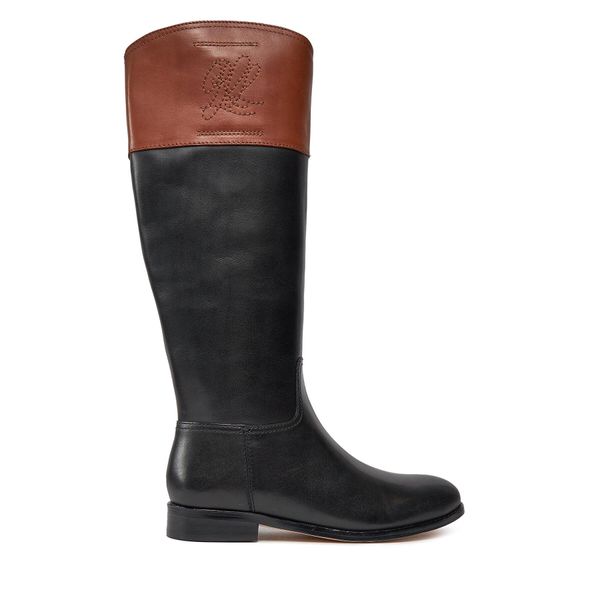 Lauren Ralph Lauren Čizme ispod koljena Lauren Ralph Lauren 802915418004 Black/Deep Saddle Tan