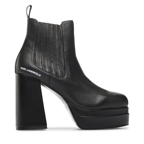 KARL LAGERFELD Čizme KARL LAGERFELD KL30143 Black Lthr