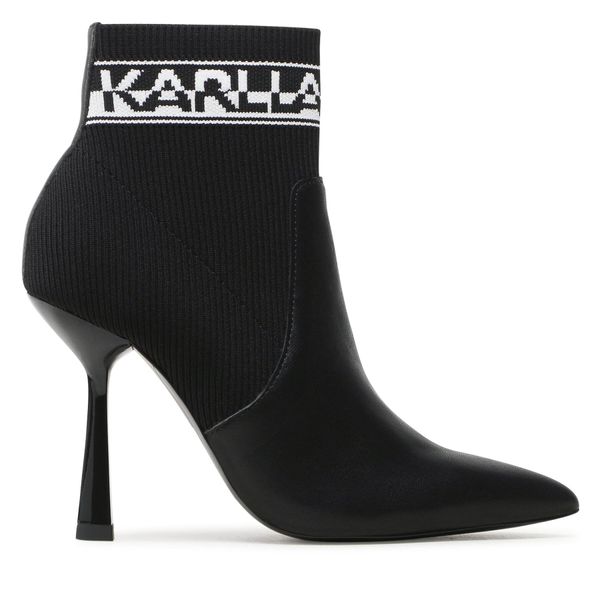 KARL LAGERFELD Čizme KARL LAGERFELD KL31353 Black Knit Textile