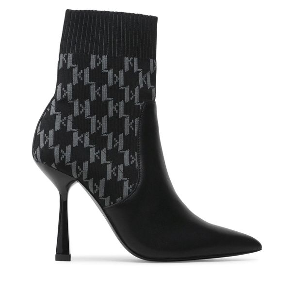 KARL LAGERFELD Čizme KARL LAGERFELD KL31363M Black Knit Textile
