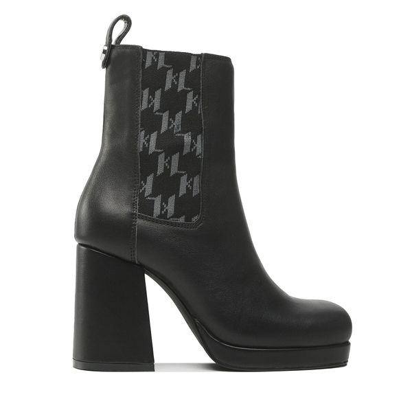 KARL LAGERFELD Čizme KARL LAGERFELD KL39940 Black Lthr