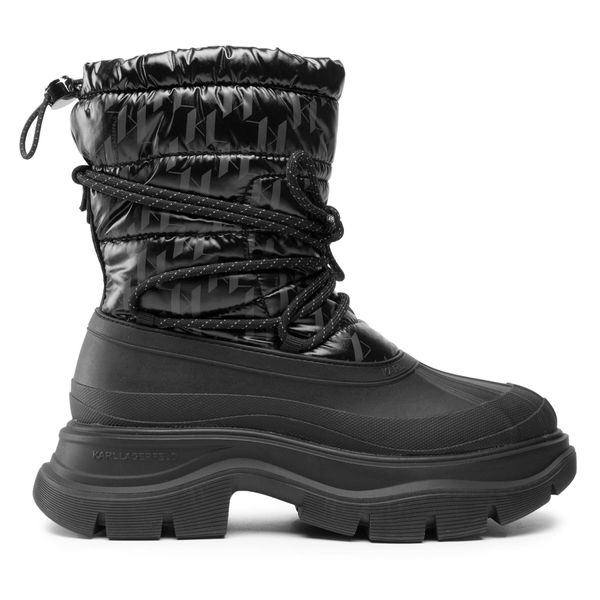 KARL LAGERFELD Čizme KARL LAGERFELD KL42945 Black Coated Twill