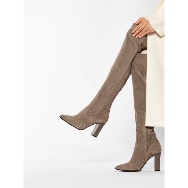 Oleksy Čizme preko koljena Oleksy 356/609 Cappucino