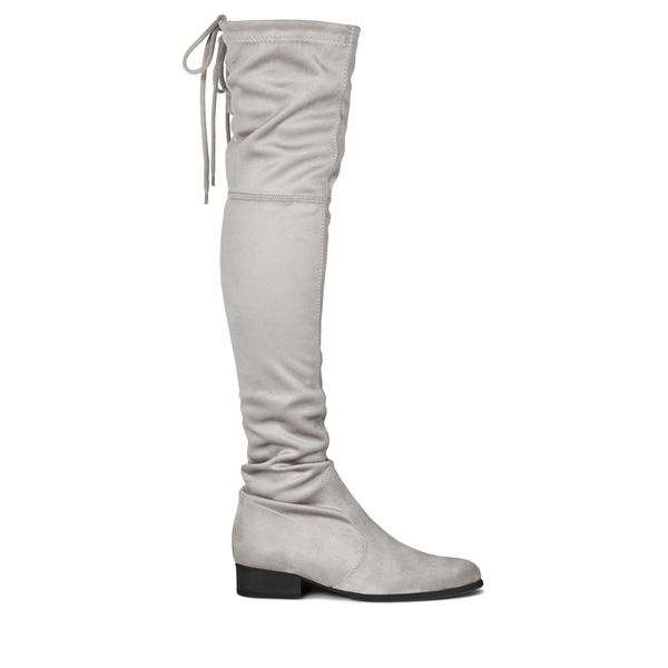 R.Polański Čizme preko koljena R.Polański 0794 Szary Zamsz