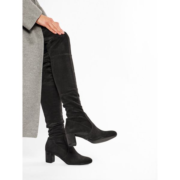 R.Polański Čizme preko koljena R.Polański 0802 Grafit Zamsz