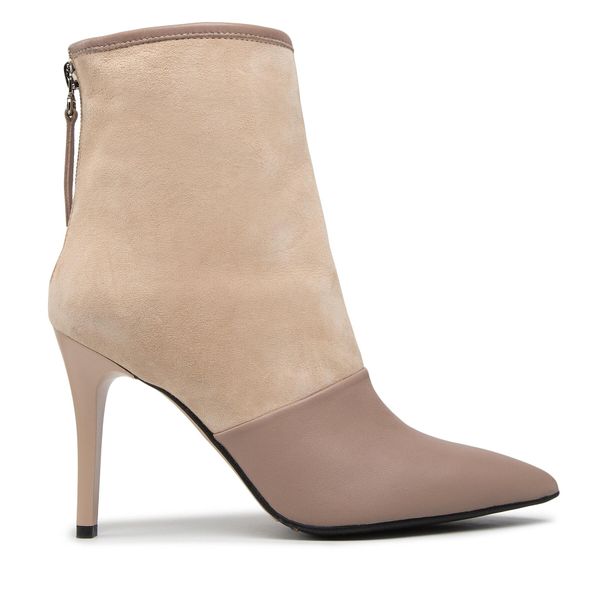 R.Polański Čizme R.Polański 1556 Beżowy Lico/Beżowy Zamsz