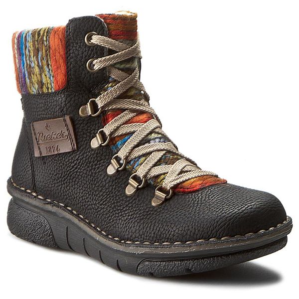 Rieker Čizme Rieker 73343-00 Black Combination