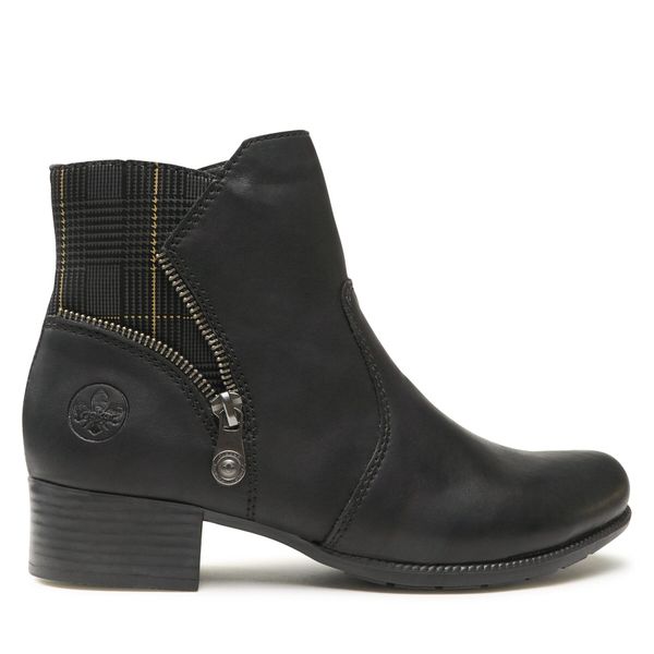 Rieker Čizme Rieker 78675-00 Schwarz / Schwarz-Gold 00