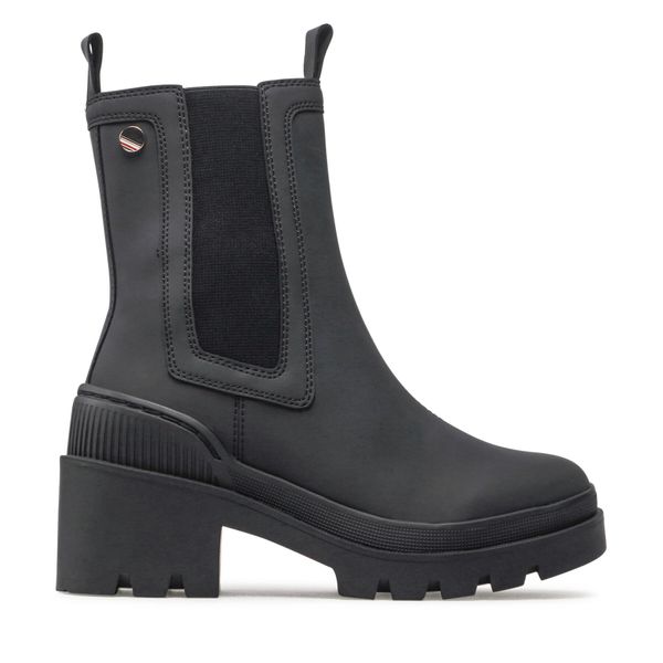 Tommy Hilfiger Čizme Tommy Hilfiger Heeled Chelsey Boot Bio FW0FW06677 Black BDS