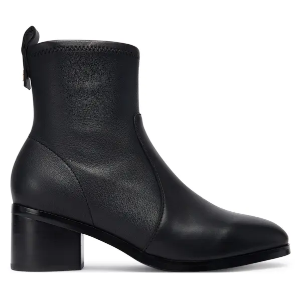 Tommy Hilfiger Čizme Tommy Hilfiger Th Stretch Leather Bootie FW0FW08860 Crna