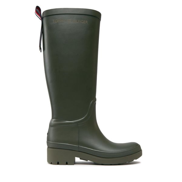 Tommy Hilfiger Čizme Tommy Hilfiger Tommy Rubberboot FW0FW07665 Army Green RBN