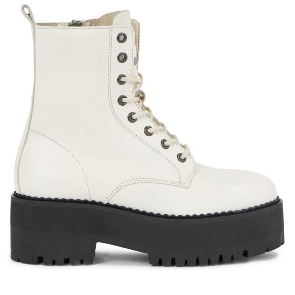 Tommy Jeans Čizme Tommy Jeans Tjw Boot Zip Up EN0EN02305 Rich Cream YA6