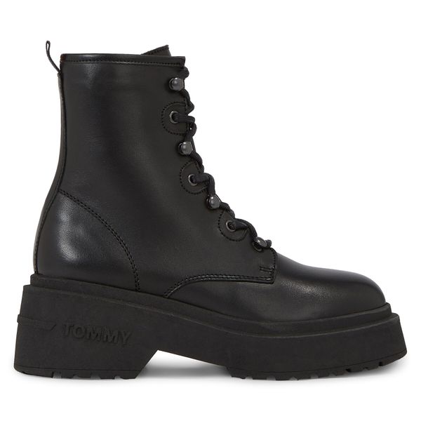 Tommy Jeans Čizme Tommy Jeans Tjw Lace Up Boot Chunky EN0EN02404 Black BDS