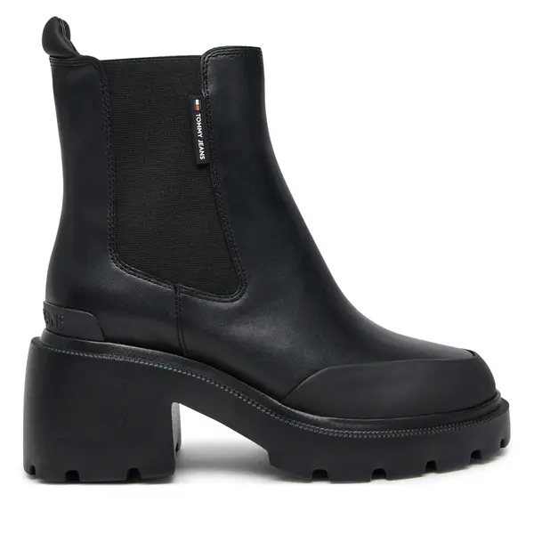 Tommy Jeans Čizme Tommy Jeans Tjw Mid Heel Chelsea Boot EN0EN02681 Crna