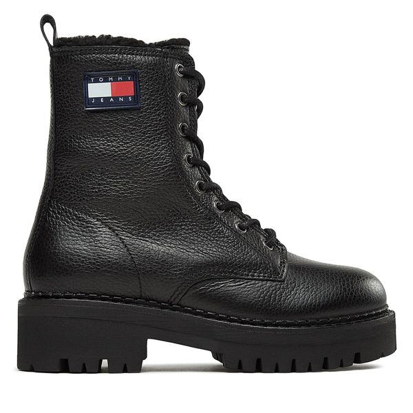Tommy Jeans Čizme Tommy Jeans Tjw Urban Boot Tumbled Ltr Wl EN0EN02317 Black BDS