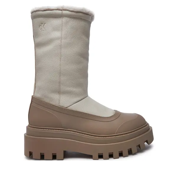 Calvin Klein Jeans Čizme za snijeg Calvin Klein Jeans Flatform Chelsea Boot Padded YW0YW01558 Bež