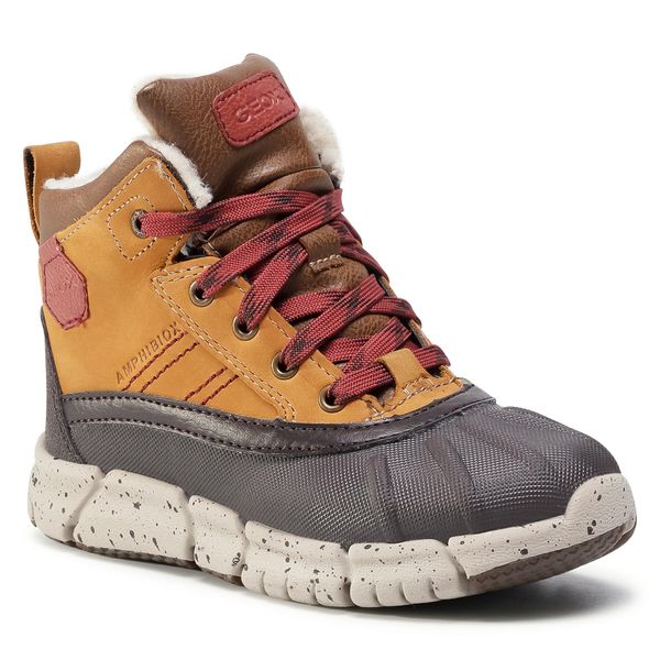 Geox Čizme za snijeg Geox J Flexyper B Abx D J049XD 0CL54 C6361 S Lt Brown/Dk Red