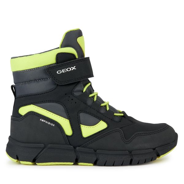 Geox Čizme za snijeg Geox J Flexyper Boy B Abx J369XB 0CEFU C0802 S Black/Lime