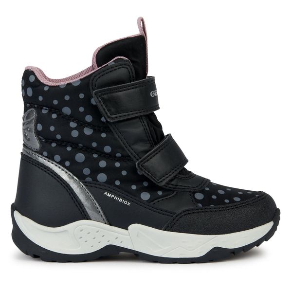 Geox Čizme za snijeg Geox J Sentiero Girl B Ab J36FVC 0MNNF C9244 S Black/Dk Silver