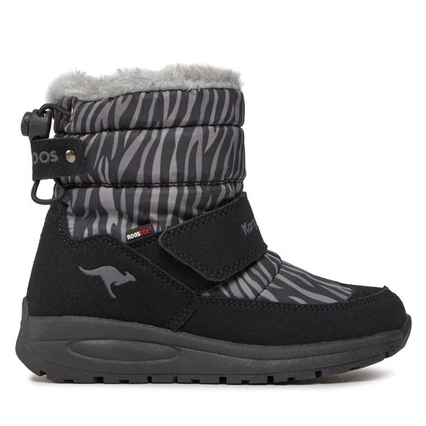 KangaRoos Čizme za snijeg KangaRoos K-Pe Marty Rtx 18935 000 5104 Jet Black/Zebra